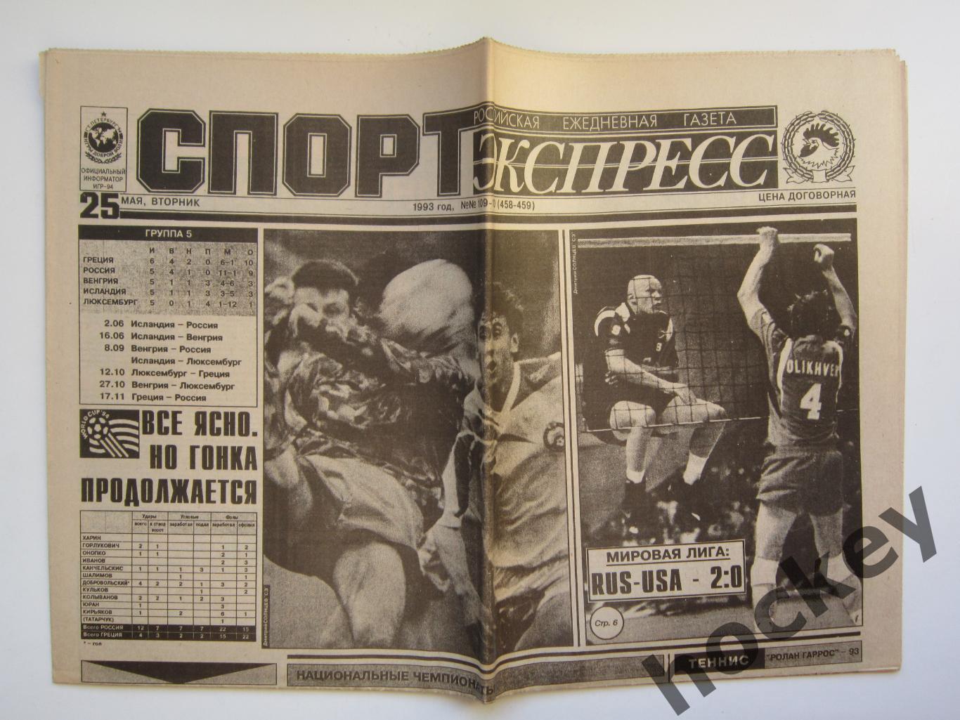Спорт-Экспресс за 25.05.1993 (8 стр.)