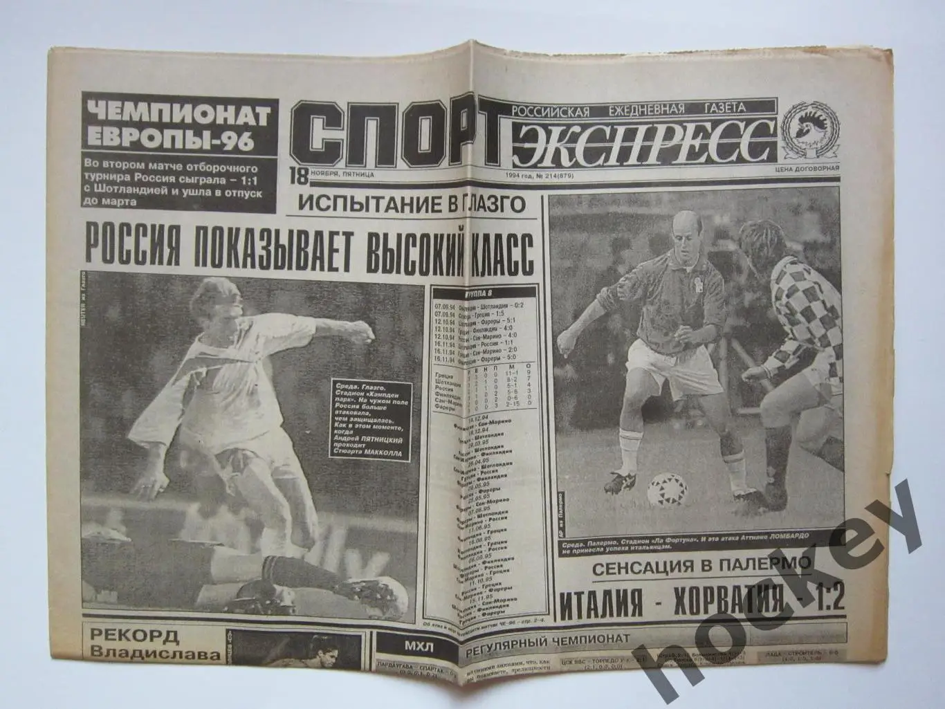 Спорт-Экспресс за 18.11.1994 (8 стр.)