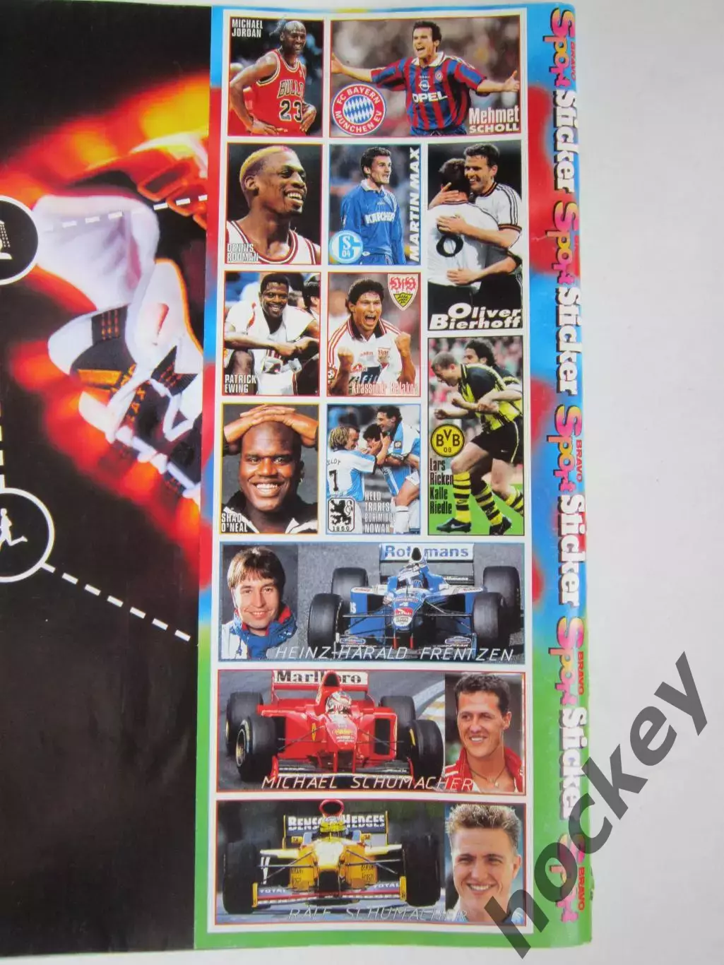 Bravo Sport. 1997 год (май). 4 больших постера, 18 наклеек 2