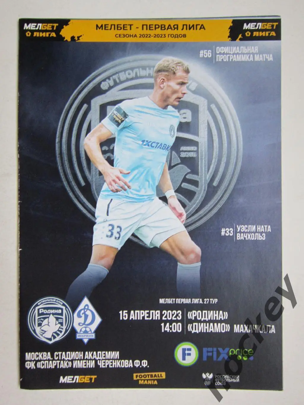 Родина Москва - Динамо Махачкала 15.04.2023 г.