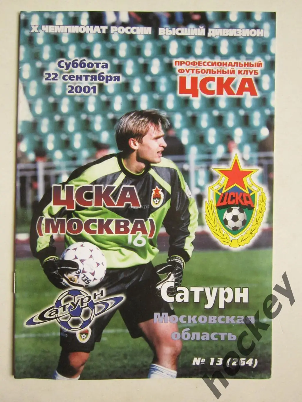 ЦСКА Москва - Сатурн Московская область 22.09.2001