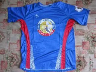 Футбольная форма (футболка с номером). Цвет синий