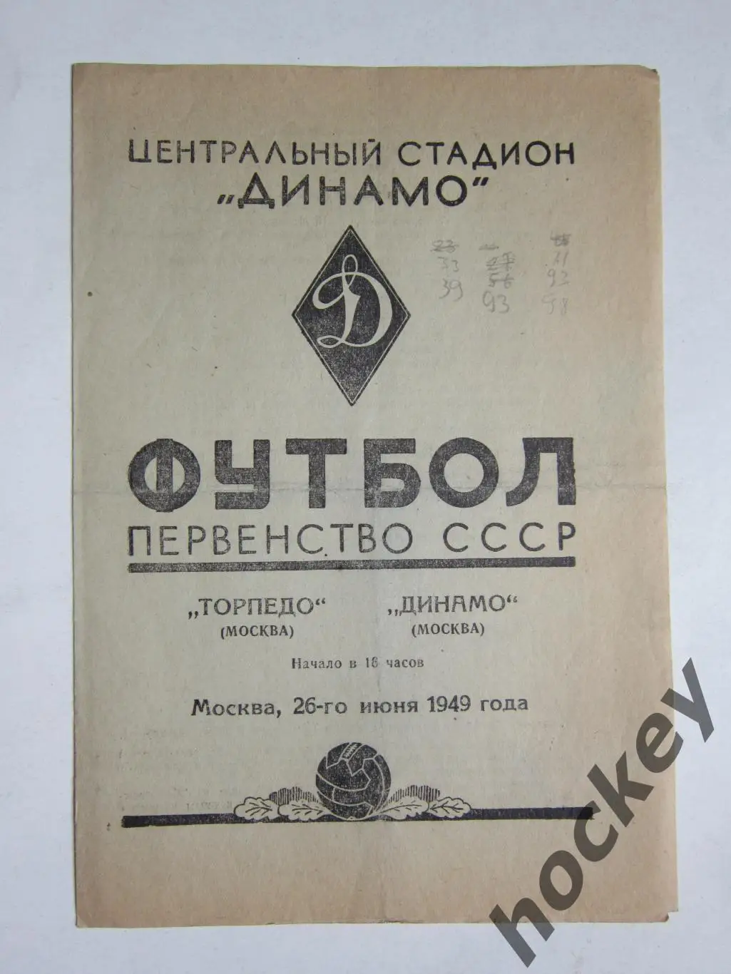 Торпедо Москва - Динамо Москва 26.06.1949