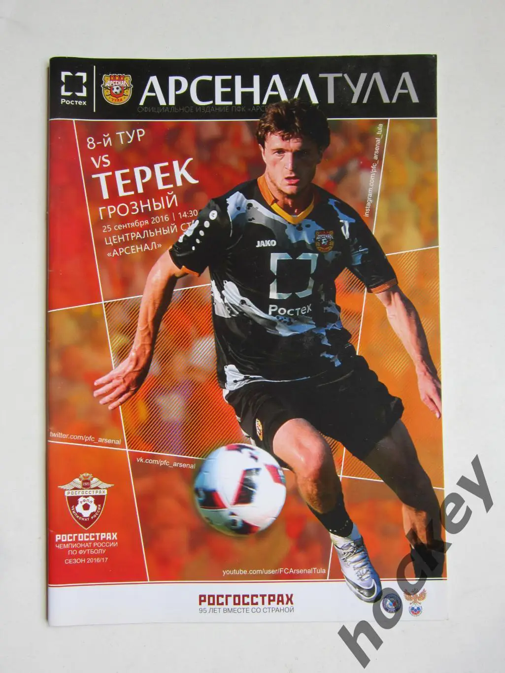 Арсенал Тула - Терек Грозный 25.09.2016. Постер Олег Власов