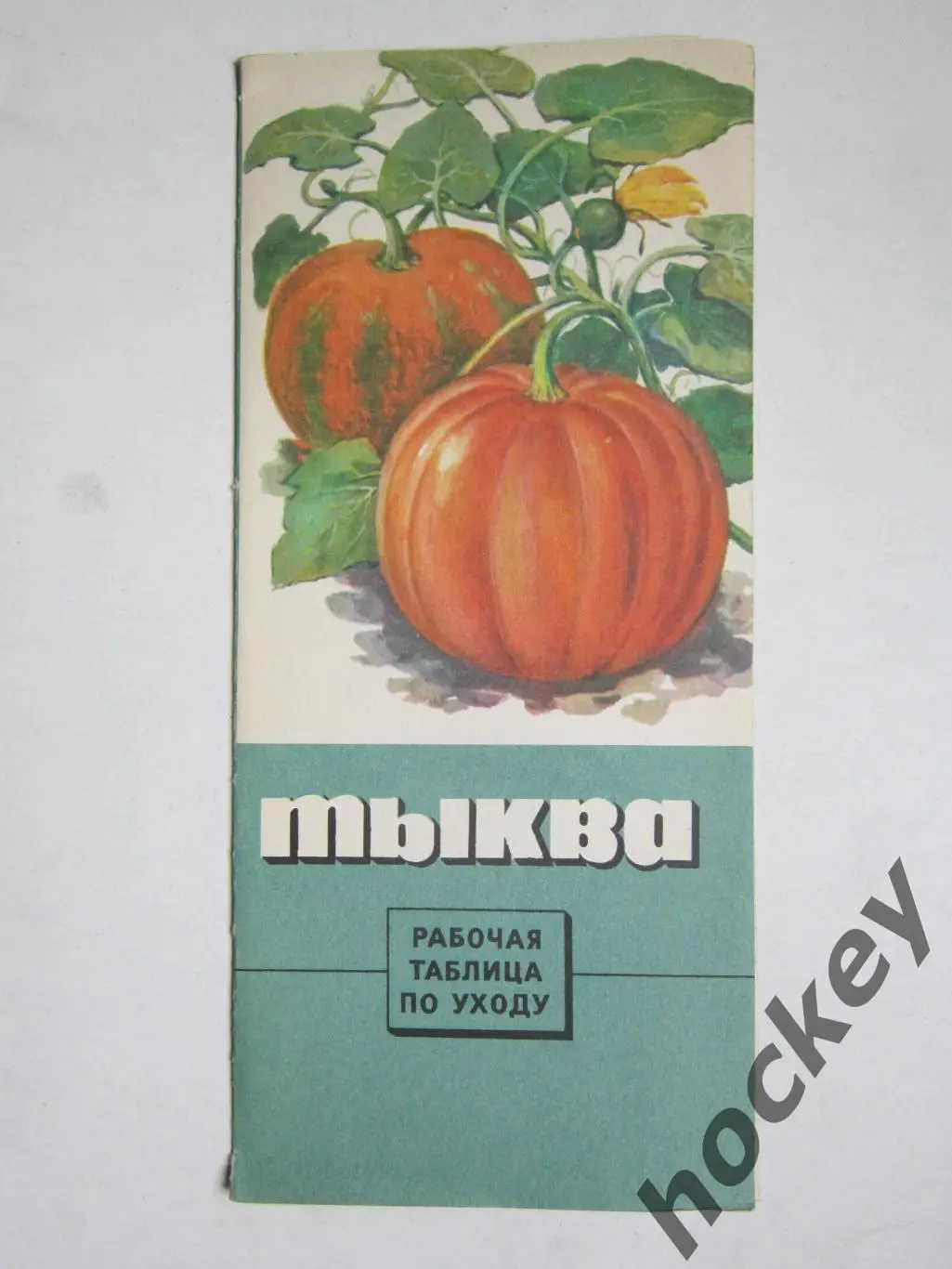Тыква. Рабочая таблица по уходу (буклет, 1985 год)