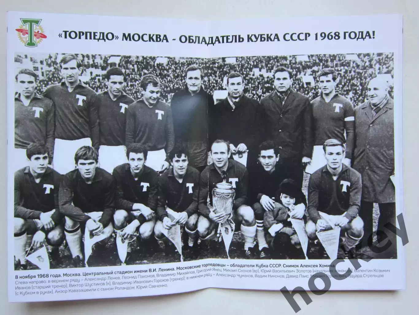 Торпедо Москва - Сокол Саратов 10.11.2018. Постер: Торпедо - обладатель Кубка-68 1