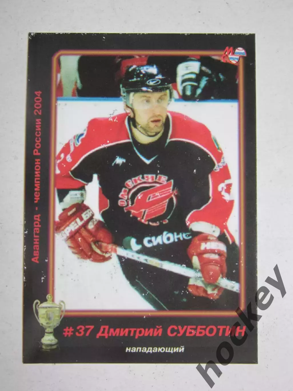 Дмитрий Субботин - нападающий. Серия Авангард - чемпион России 2004