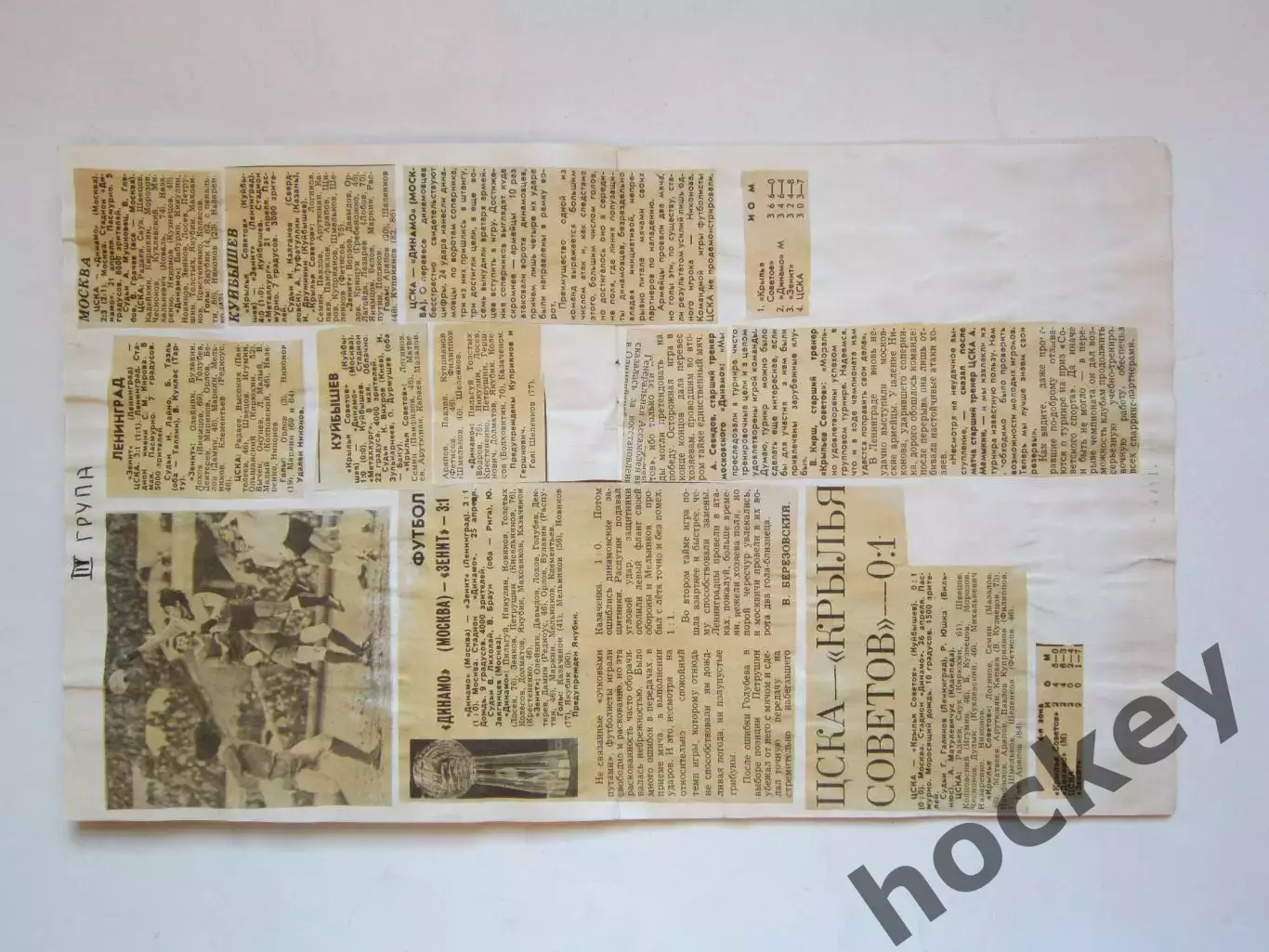 Турнир на приз Сов.спорта (1977, футбол). Тетрадь с отчетами, таблицами, статис. 6