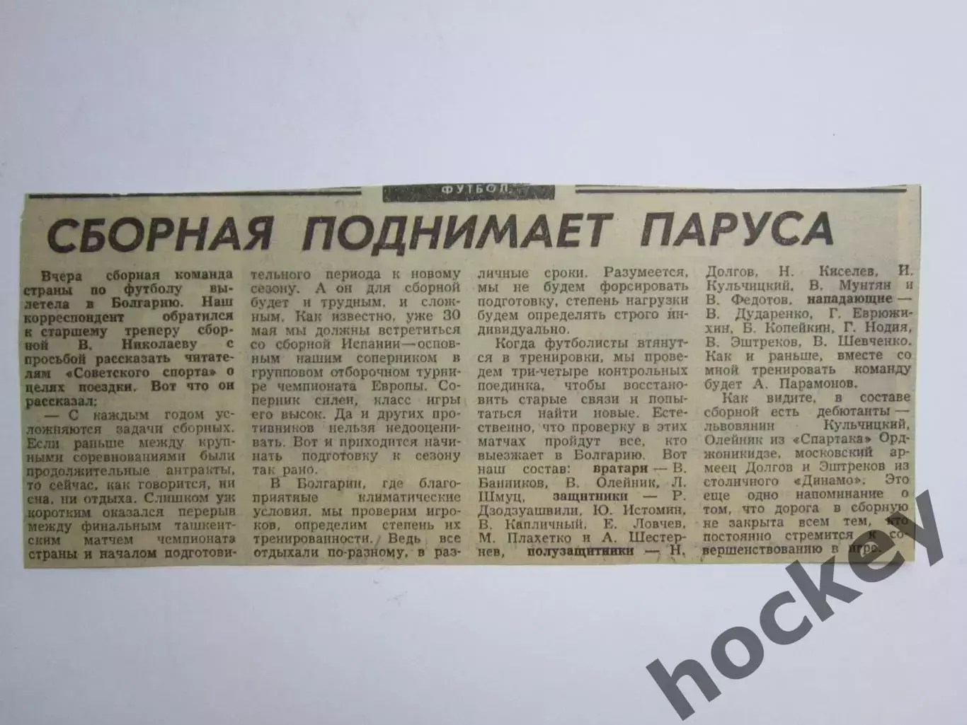 Вырезка. Футбол. Сборная поднимает паруса