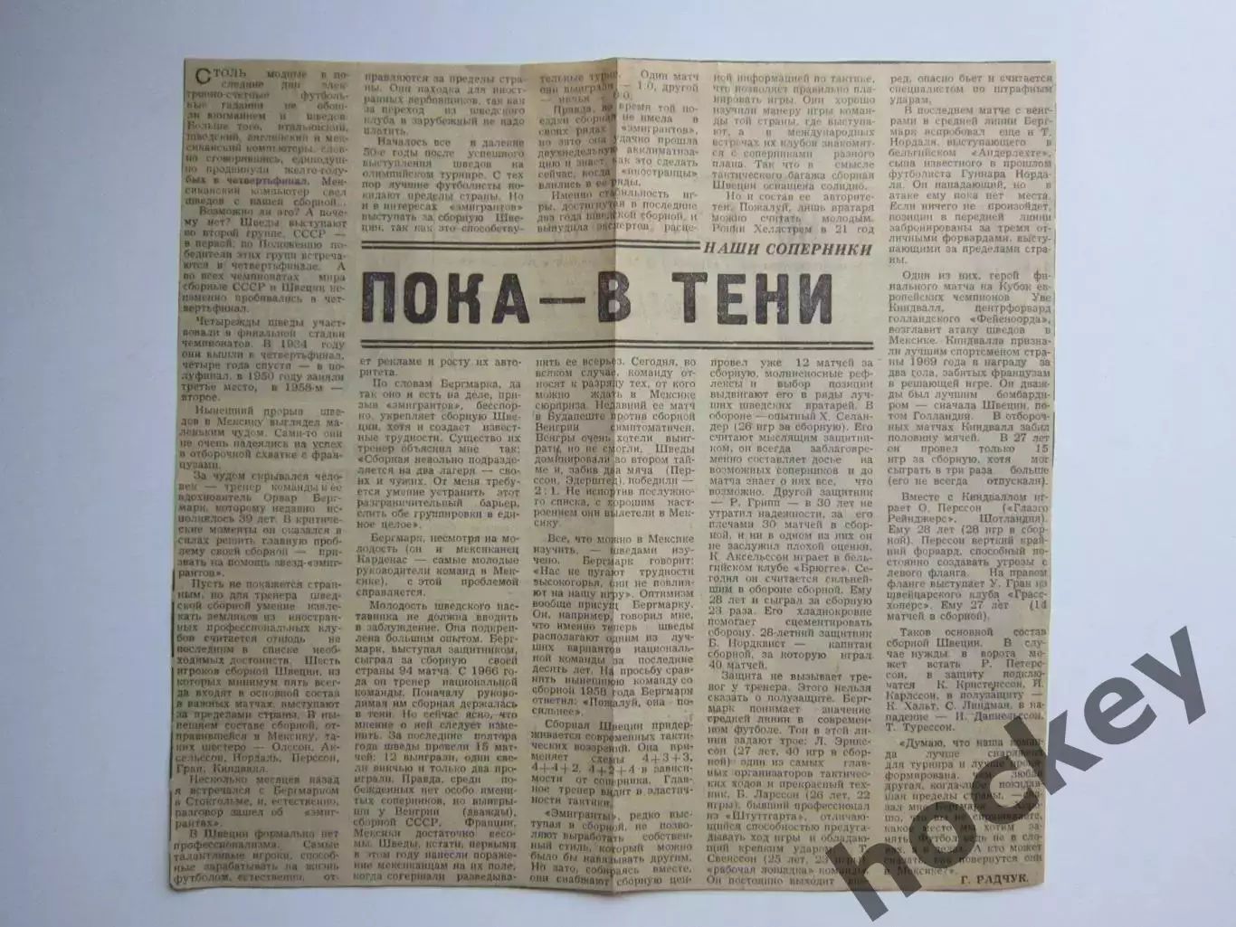 Вырезка. Футбол. Пока в тени. Швеция - наши соперники