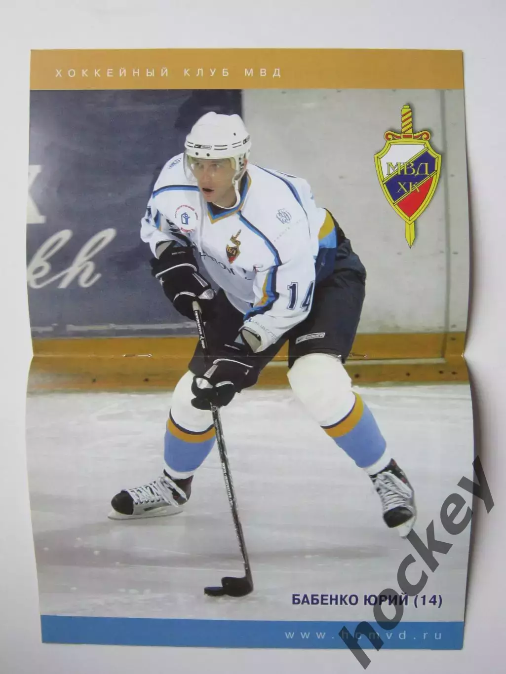 ХК МВД Московская область - Ак Барс Казань 6.10.2006. Постер Юрий Бабенко 1