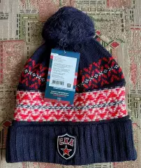 Шапка вязаная СКА. Цвет: синие-красно-белый