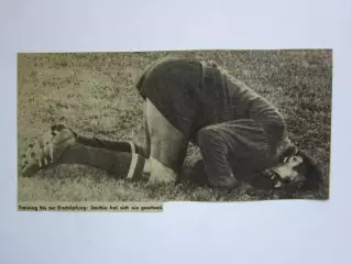 Вырезка. Футбол. Фото 224. Лев Яшин получил травму