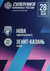Суперлига 2025/2026 г.г. «НОВА» (Новокуйбышевск) — «Зенит-Казань» (Казань).