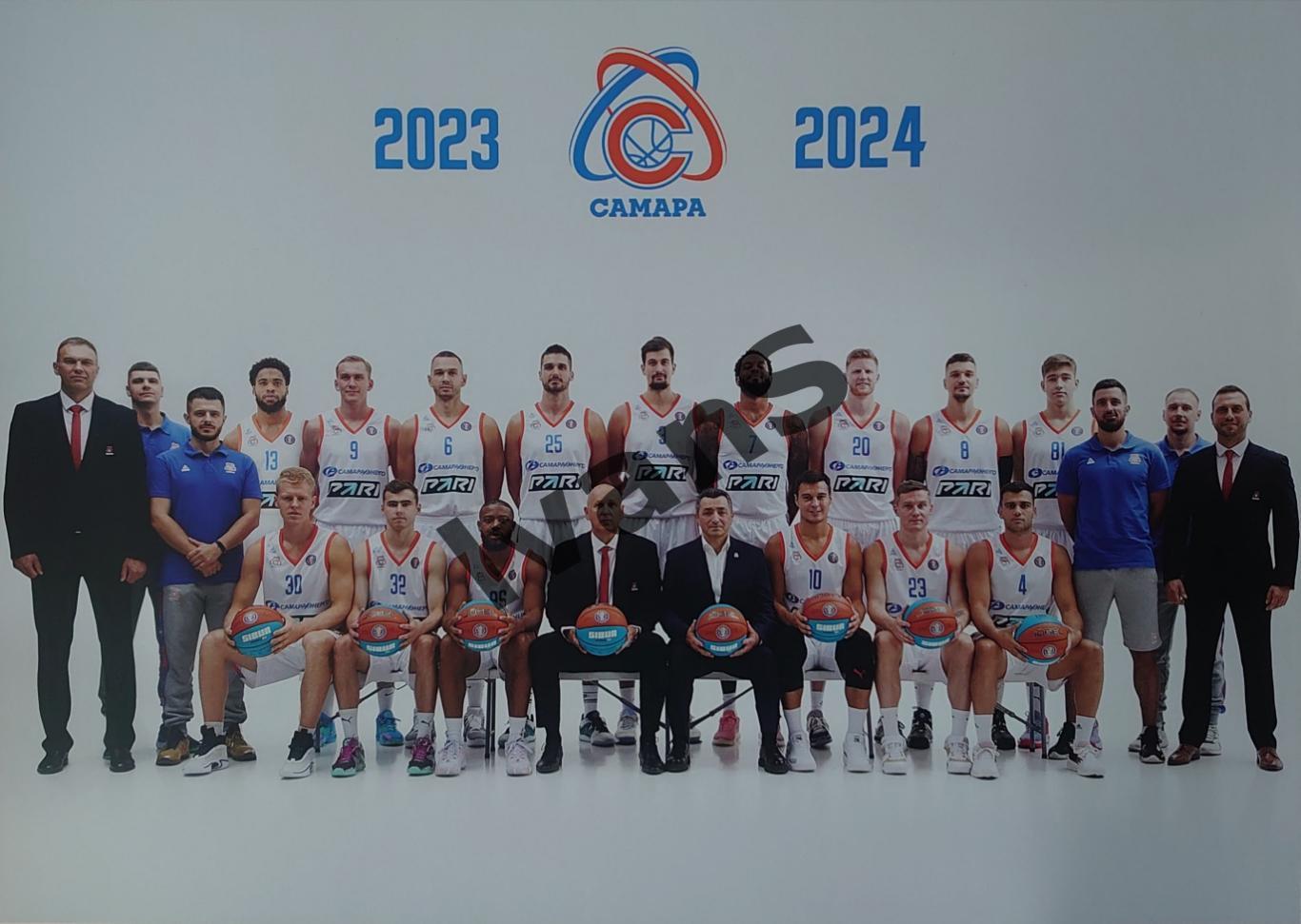 Карточка БК «Самара» (Самара) сезона 2023/2024 г.г. Формат A4.