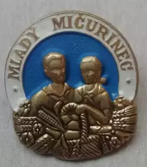 Знак, значок Юный мичуринец. Сельское хозяйство. Садоводство. Чехословакия.