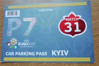 Пропуск на автостоянку EURO 2012