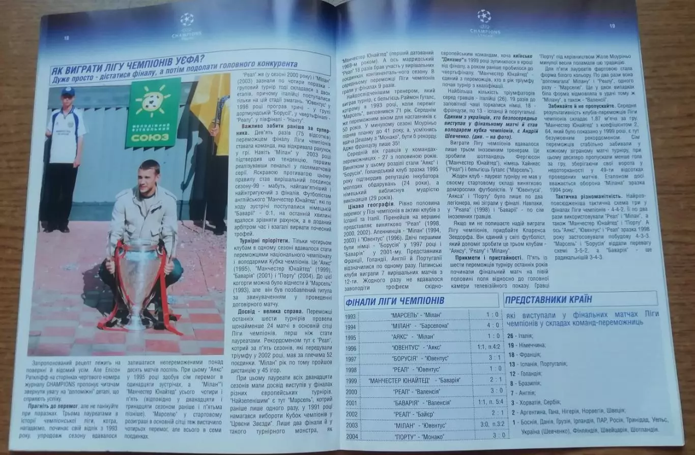 Программа: Динамо КИЕВ-Реал Мадрид 03.11.2004 7