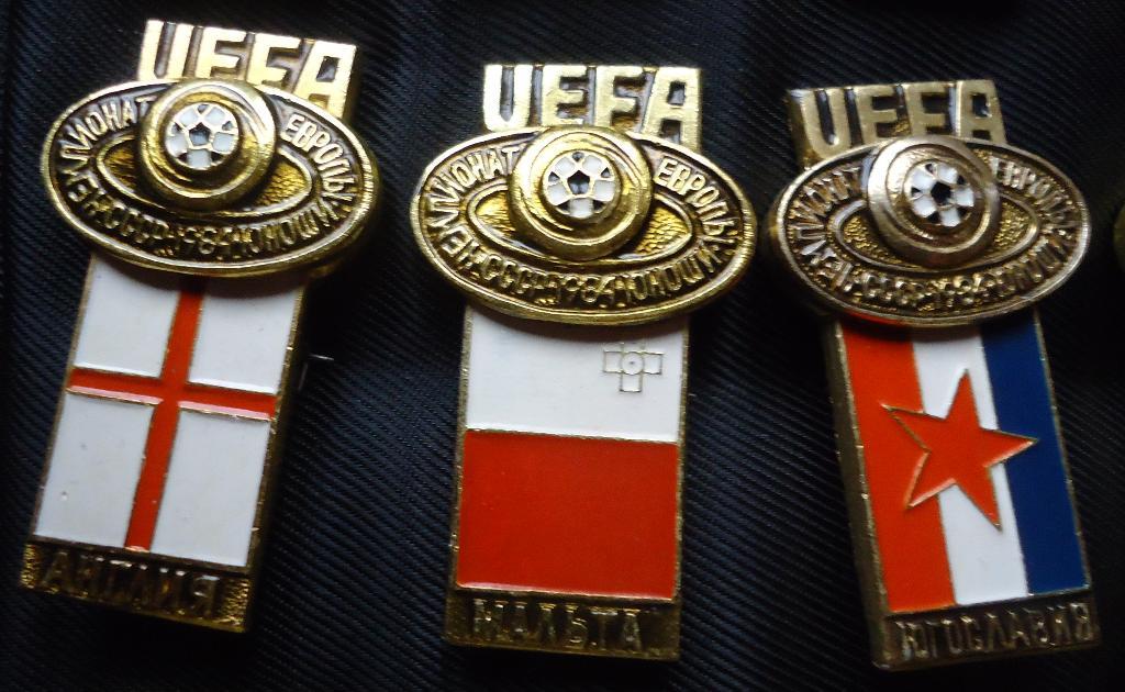 3 Знака:UEFA Чемпионат по футболу среди юношей-СССР 1984