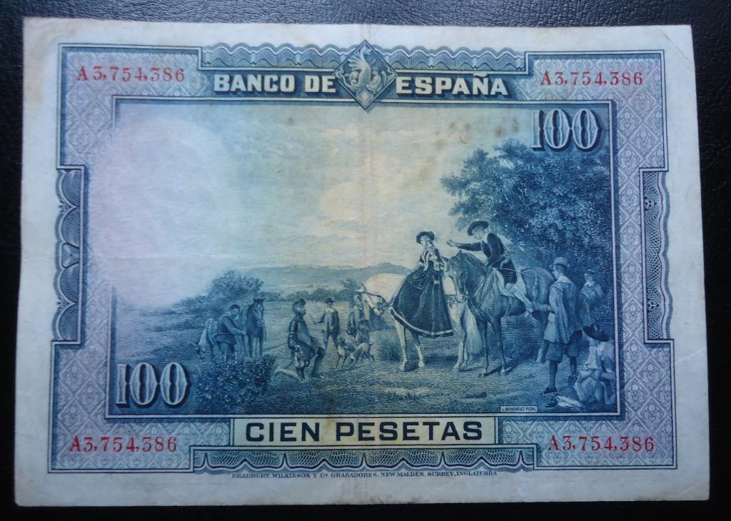Испания 100 песет 1928 1