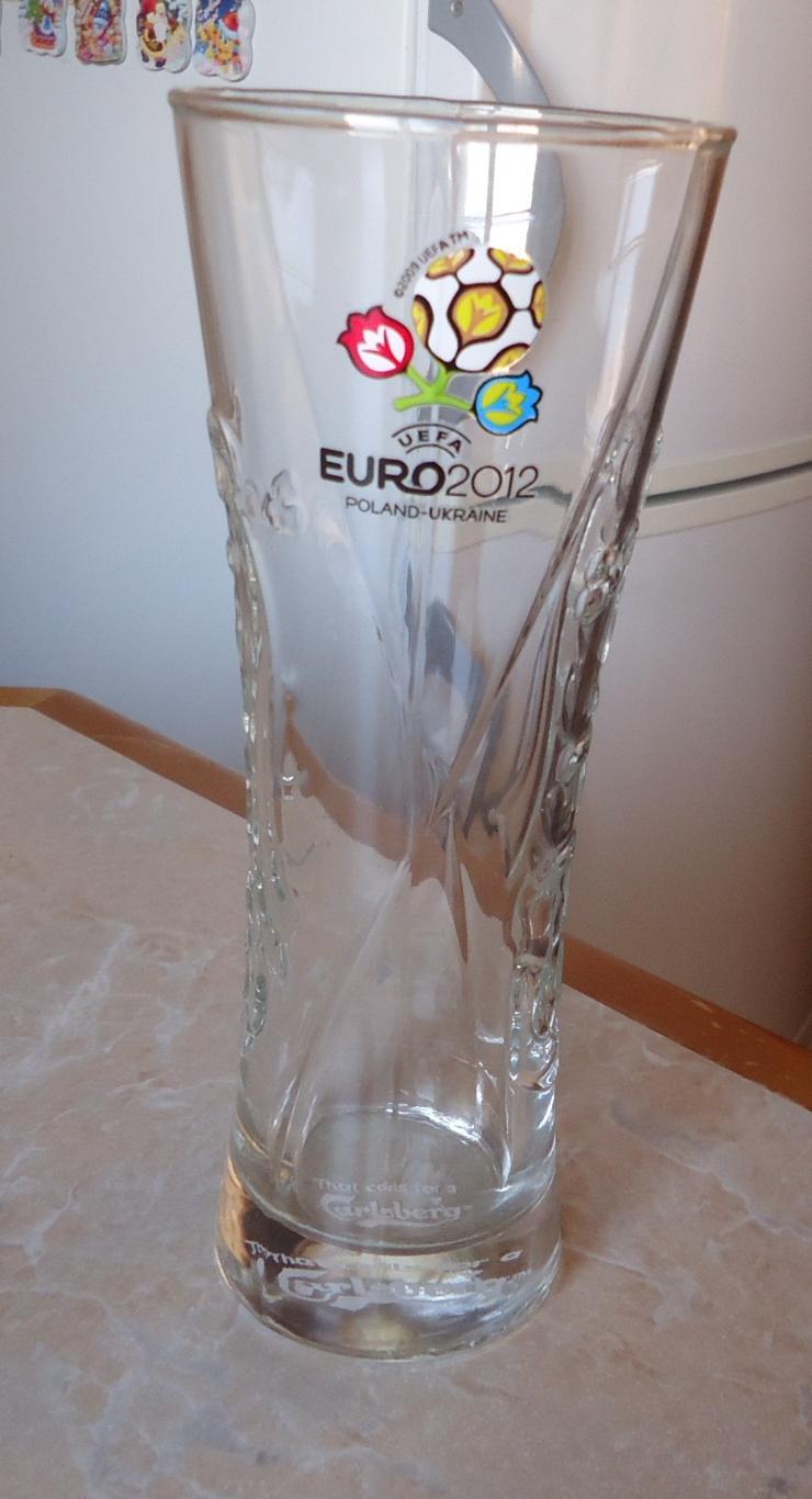 Пивной бокал стакан EURO 2012 Poland Ukraine Carlsberg