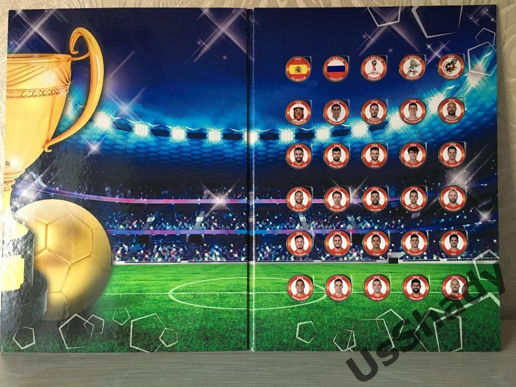 Подарочный набор монет Сборная Испании по футболу 2018 1