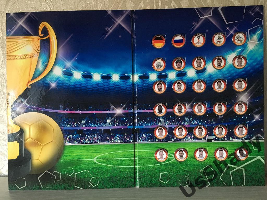 Подарочный набор монет Сборная Германии по футболу 2018 1
