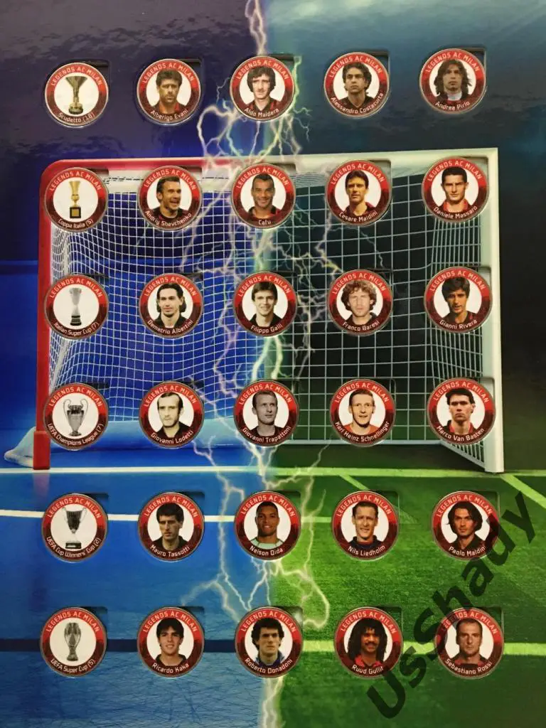 Памятный набор монет «Легенды ФК Милан». 1