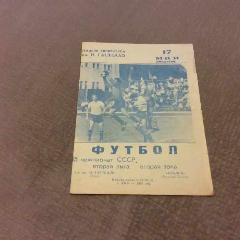СК им.Н.Гастелло Уфа - Уралец Нижний Тагил 17.05.1982