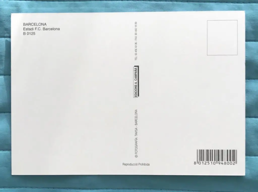 Открытка Камп Ноу Барселона 1