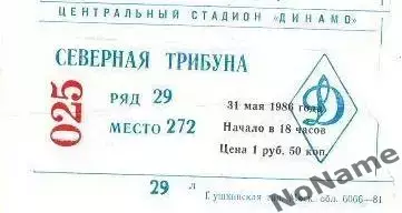Динамо Москва - Динамо Тбилиси — 31.05.1986 г.