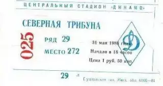 Динамо Москва - Динамо Тбилиси — 31.05.1986 г.