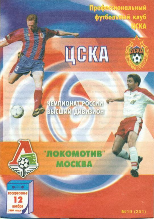 ЦСКА - Локомотив (Москва) 2000 г.