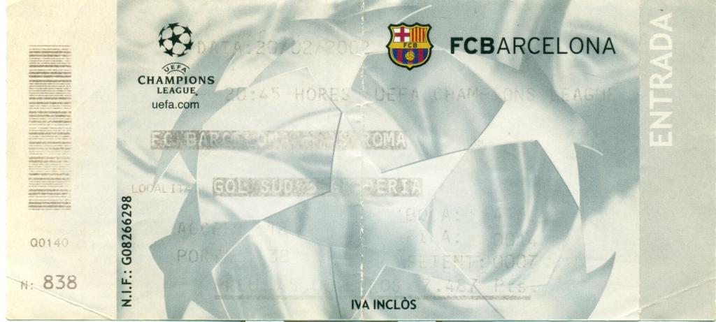ЕК Барселона - Рома 2002 г.
