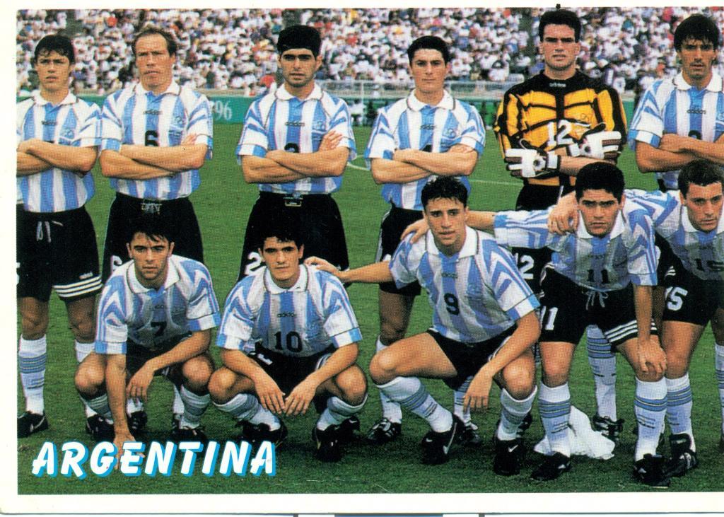 карточка - сб. Аргентины. ЧМ 1998