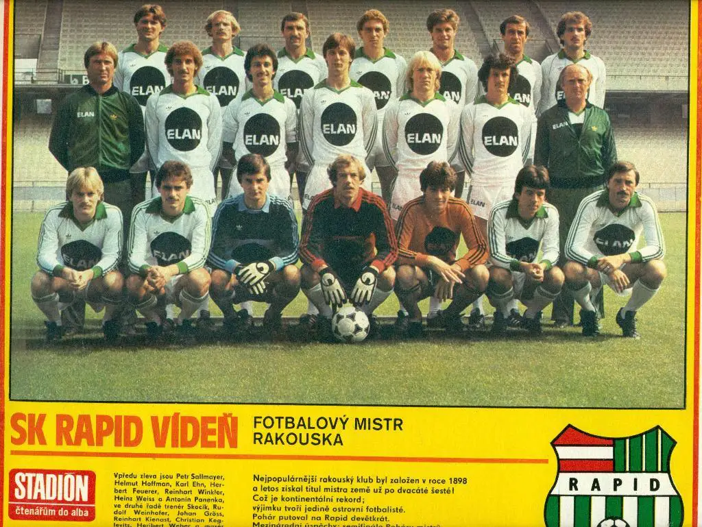 Рапид Вена - постер из журнала Стадион (ЧССР)