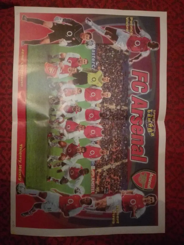 постер - Арсенал. из журнала Мировойспорт (Грузия).размер А3