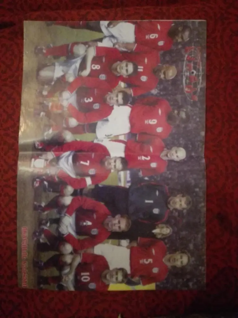 постер - сб. Англии. из журнала Мировойспорт (Грузия).размер А3