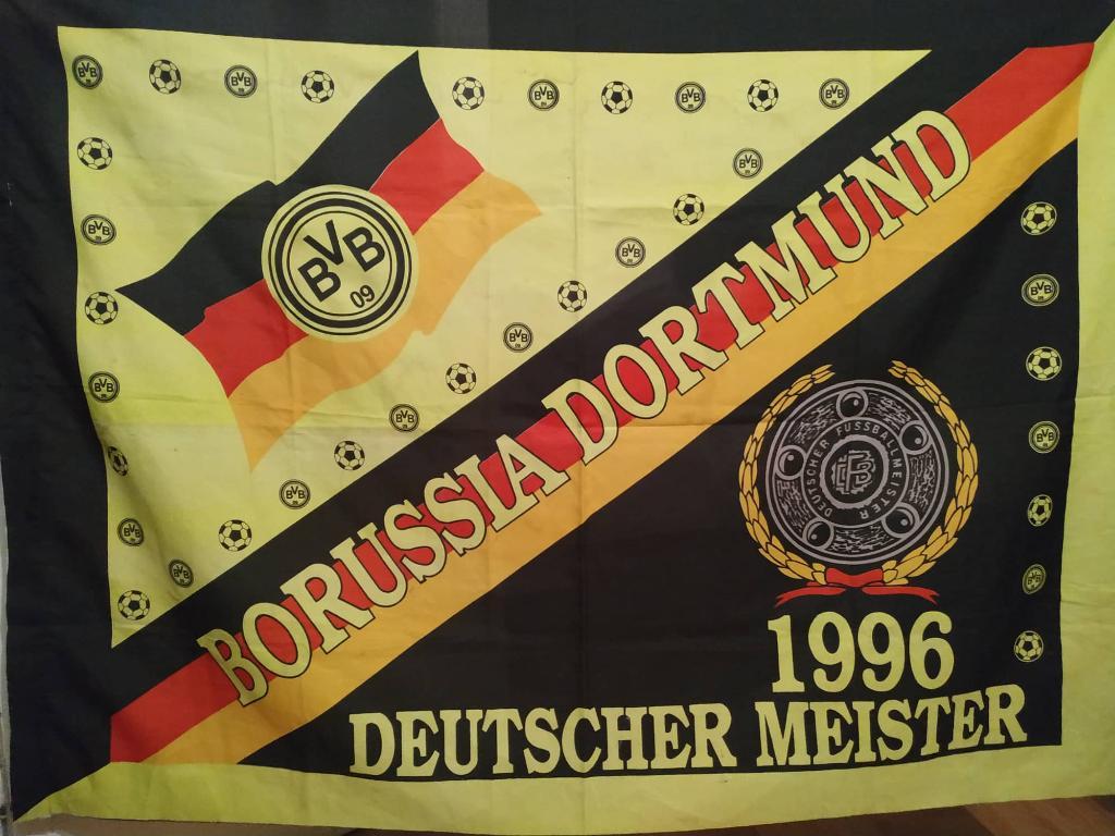 Футбол Флаг ФКБоруссия (Дортмуд, Германия) - чемпион1996