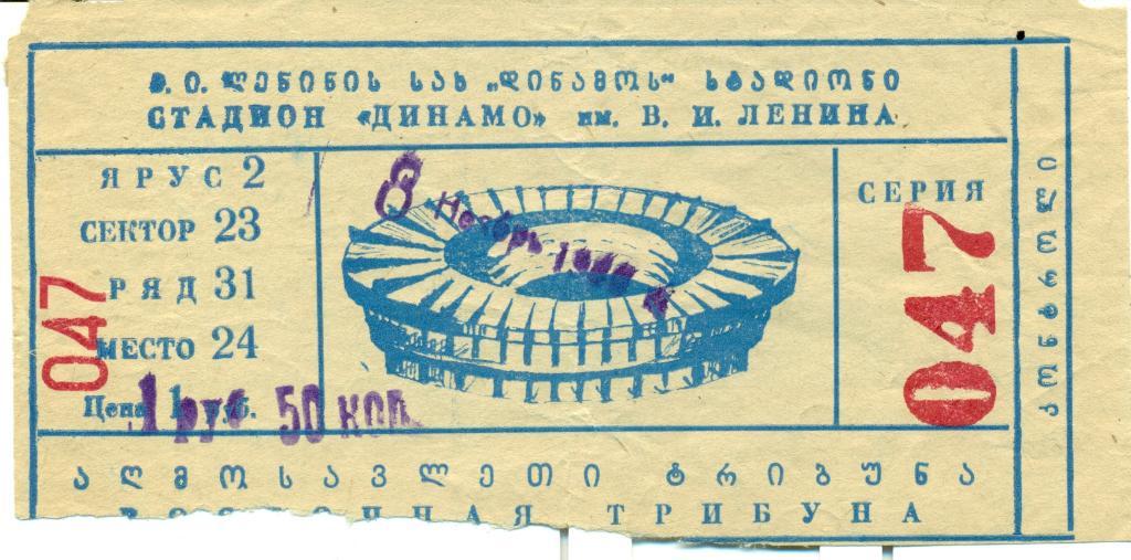 Динамо Тбилиси - Арарат Ереван1980 г.