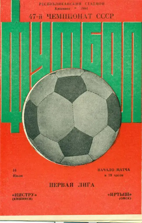 нистру (Кишинев)-иртыш (Омск) 1984 г.