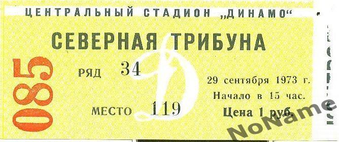 Динамо Москва - Динамо Тбилиси. 29.09.1973 г.