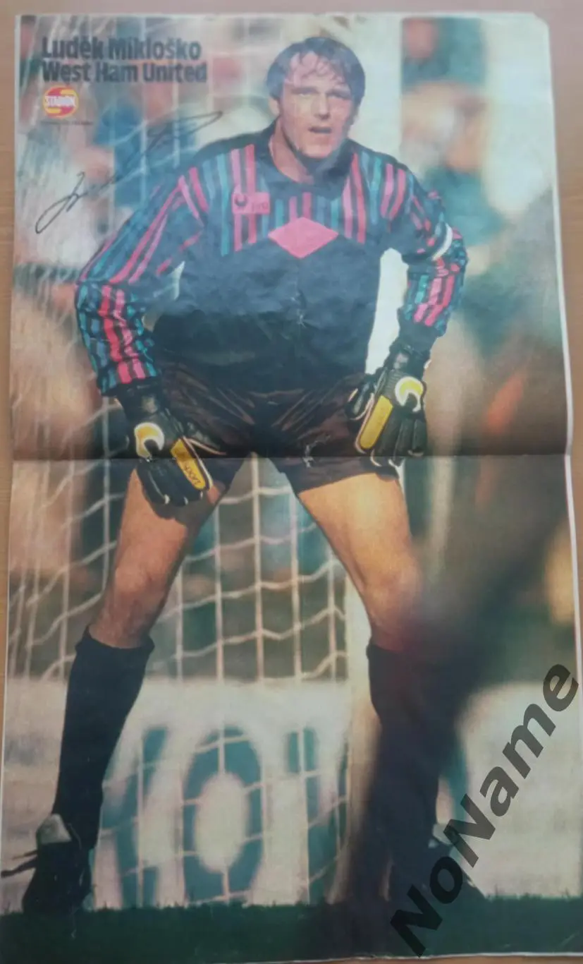 Постер из журнала Стадион. Людек Миклошко (Вест Хэм Юнайтед).