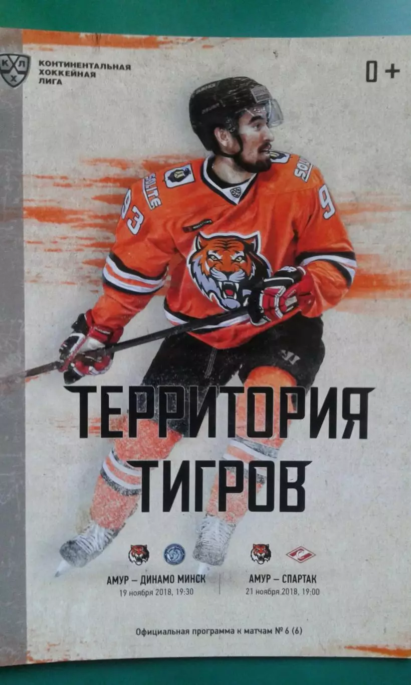 Амур (Хабаровск)- Динамо (Минск), Спартак (Москва) 19-21 ноября 2018 года.