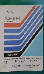 Динамо (Москва)- ЦСКА, Спартак (Москва)- Крылья Советов 24 апреля 1980 года.
