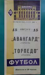 Торпедо (Москва)- Авангард (Харьков) 15 августа 1961 года.
