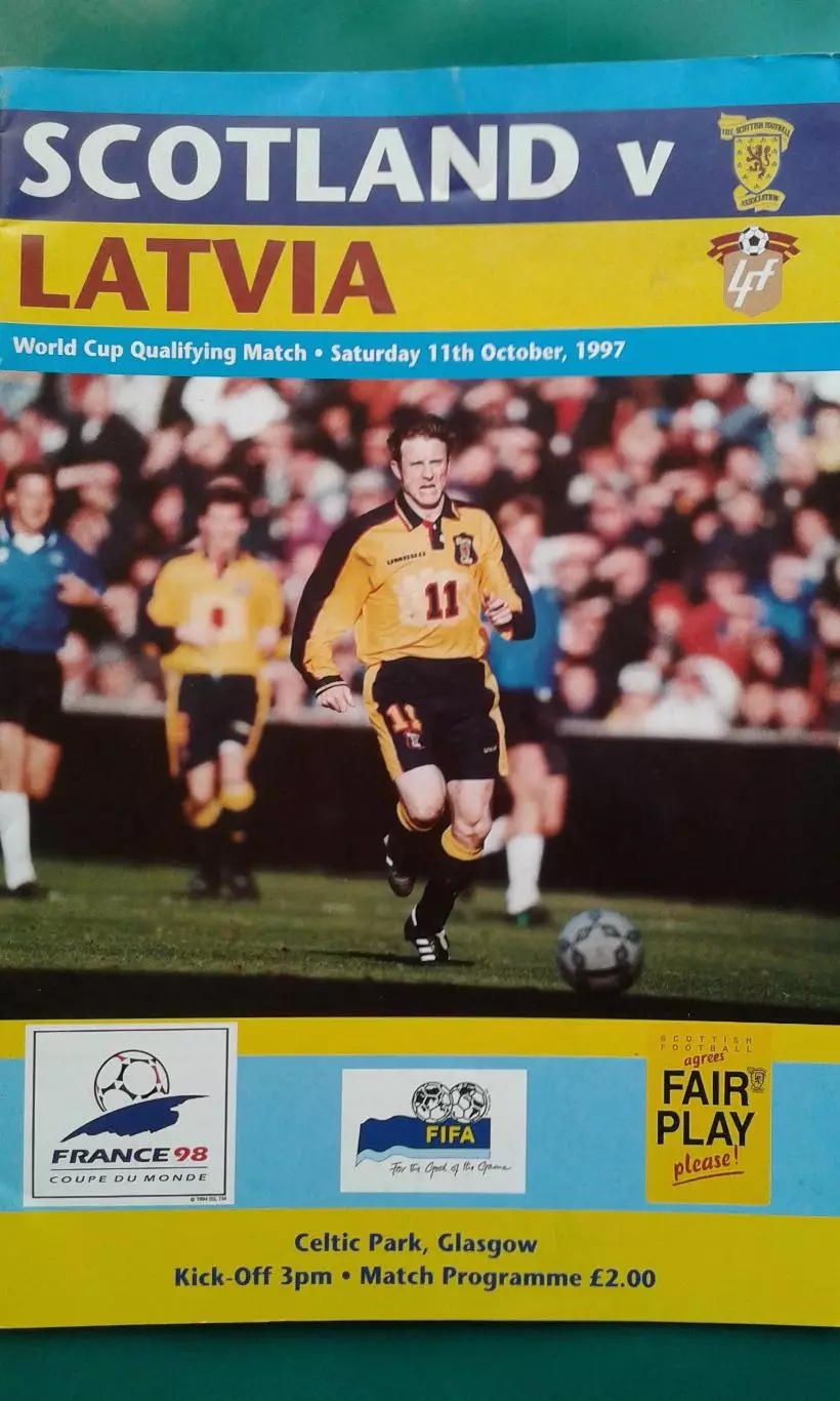 Шотландия- Латвия 11 октября 1997 года. ОМЧМ.