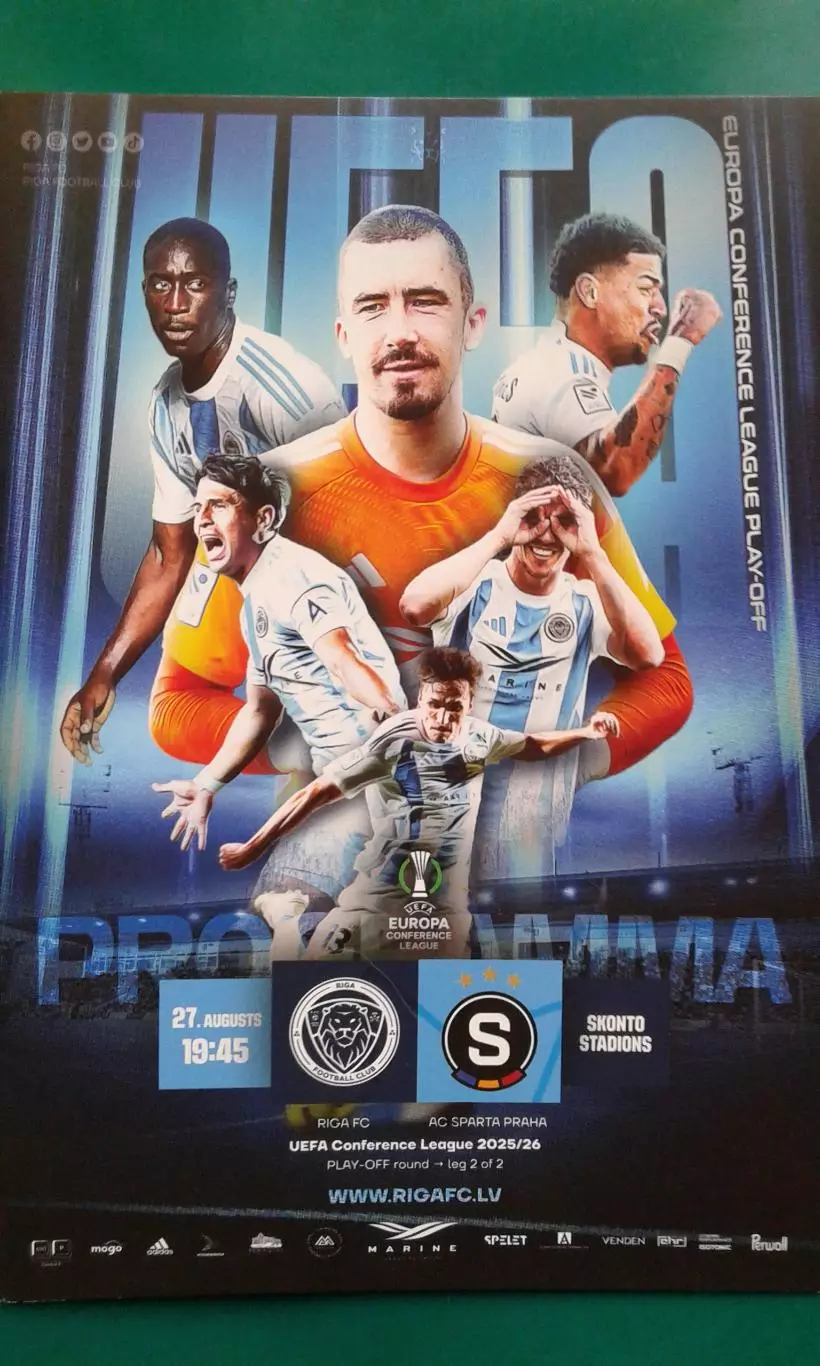 ФК Рига (Рига)- Спарта (Прага) 27 августа 2025 года. Лига Конференций.
