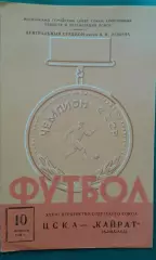 ЦСКА (Москва)- Кайрат (Алма-Ата) 10 ноября 1966 года.