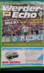 Вердер (Бремен)- Динамо (Минск, Беларусь) 16 сентября 1993 года. Кубок УЕФА.